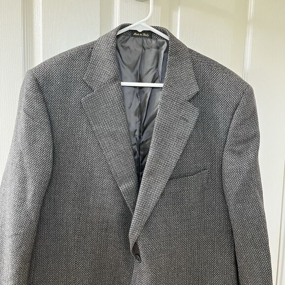 Zino Italian Regent Silk and Wool Sport Coat Blazer Two-Button Men's Size 44L - Picture 2 of 16